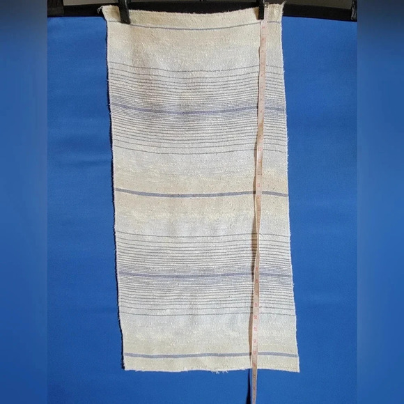 Vintage Table Linens Blue Yellow White Two Pieces Different Sizes - Picture 2 of 12